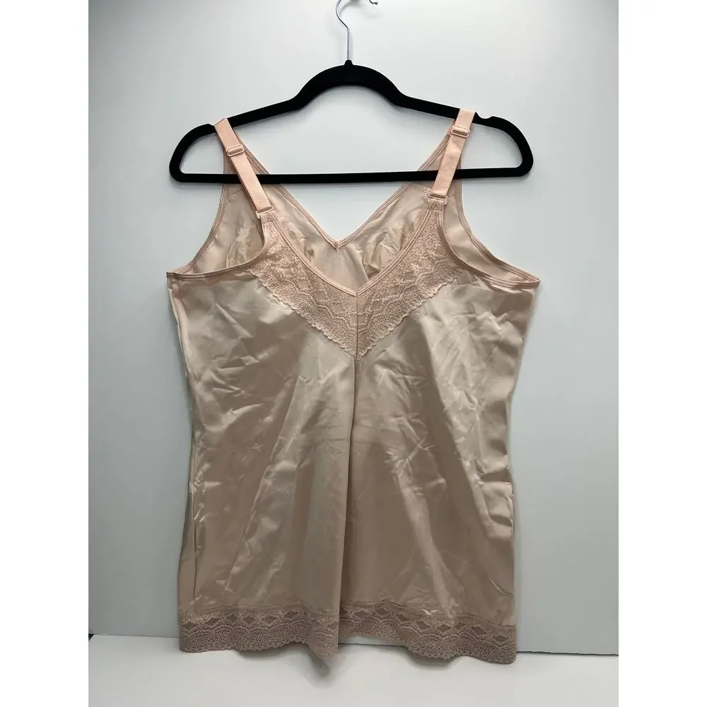 Ruby Ribbon Pin-Up Cami Lace Inserts Shapewear Style 3055 Pale Women's 48 NIB - Picture 3 of 8